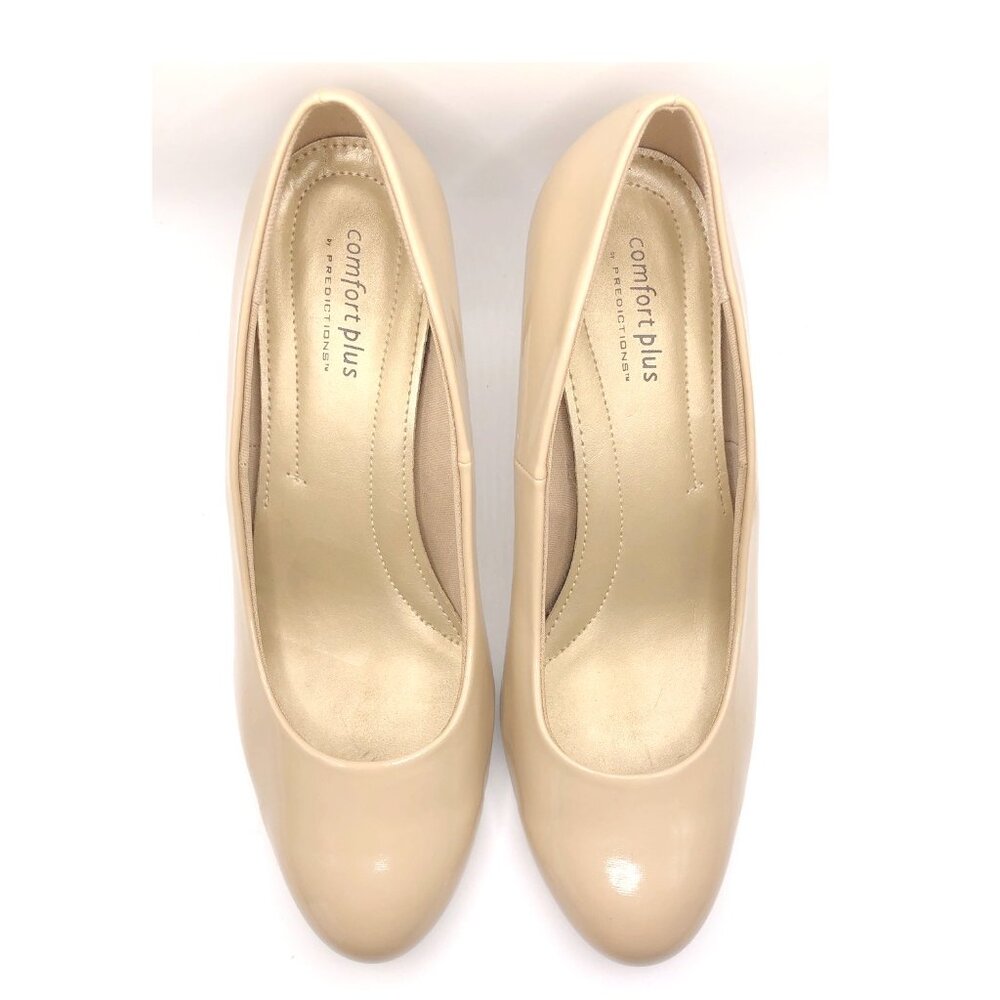 Comfort Plus Predictions Nude Patent-LOOK Pumps 3” Heels Wide Width 8.5W